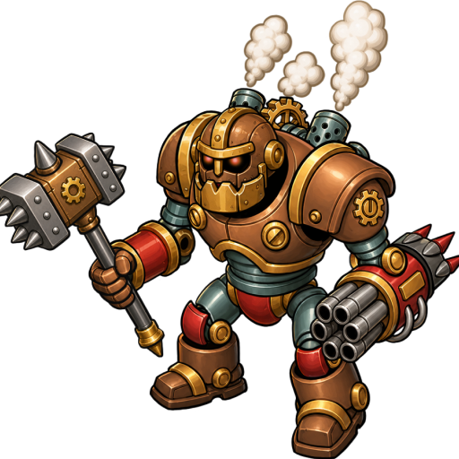 War Goliath, a towering mechanical boss