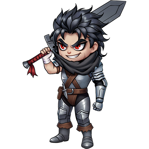 Berserker hero carrying a huge sword