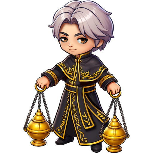 War Cleric hero carrying two golden censers